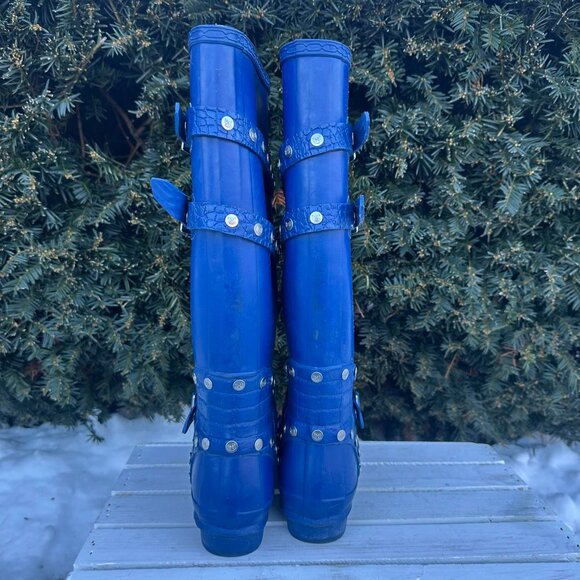 Hunter Festival Wellington Studded Tall Rain Boots - Size 8 - Picture 4 of 14